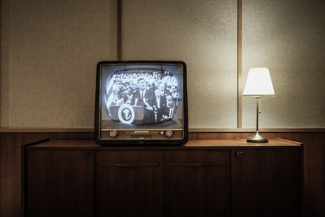 Vintage television displaying a classic advertisement